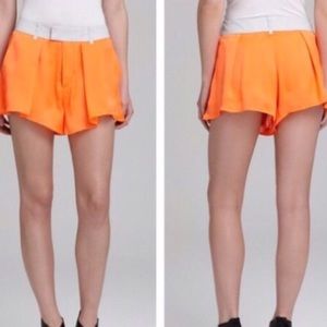 Helmut Lang Neon Orange Shorts